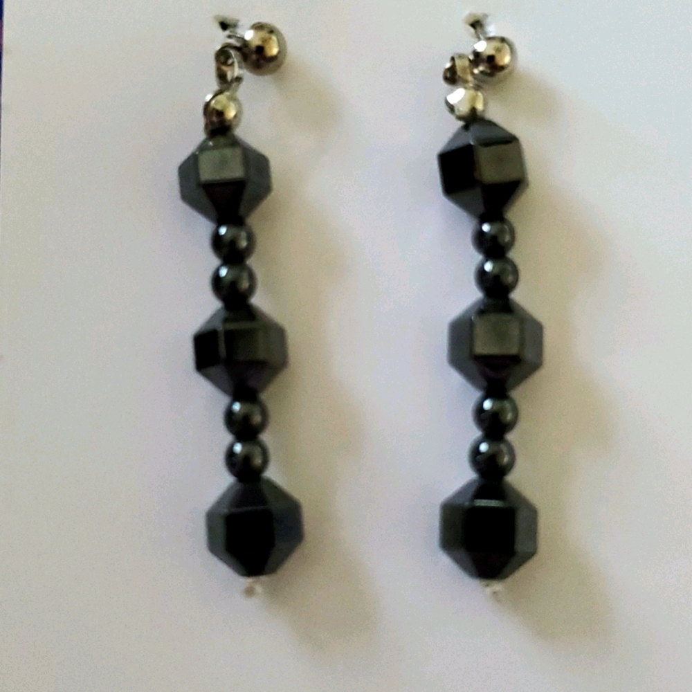 Starfire Black Stone Earings